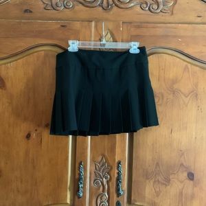 Black school girl pleated mini skirt